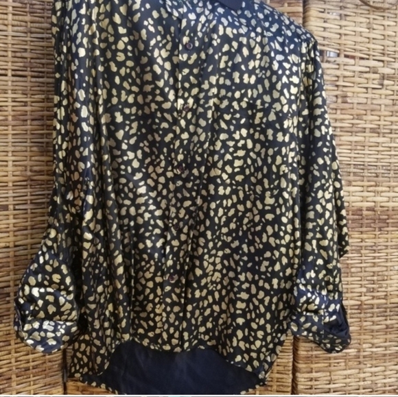 Centre Ville vintage French Golden leopard button down 2X ..14-18 - Picture 3 of 14